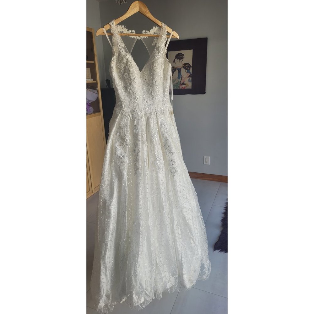 Bridal White Sparkle Wedding Gown Dress